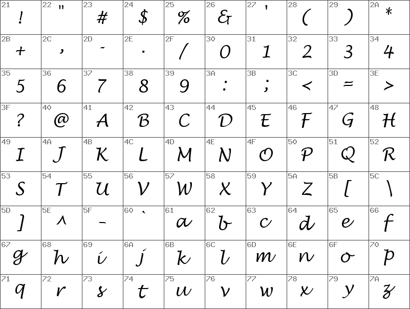 Fonts like lucida handwriting